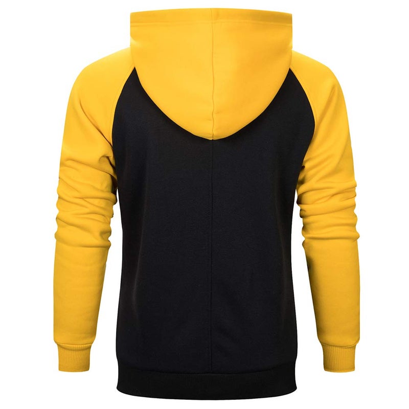 DUOFIER Hoodies for Men Pullover Hooded Sweatshirt with Kangaroo Pocket, 39Black-L - Image 3